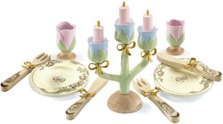 Djeco keukenspeelgoed prinsessen servies roze goud houten speelgoed