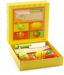 Djeco keukenspeelgoed houten fruit en groenten snijset FSC 100%