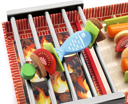 Djeco keukenspeelgoed Joe & Max grill - houten barbecue set-2