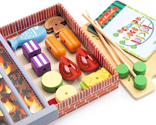 Djeco keukenspeelgoed Joe & Max grill - houten barbecue set-3
