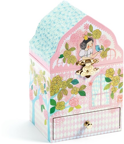 Djeco muziekdoosje betoverend paleis juwelenkistje kinderkamer-3