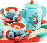 Djeco keukenspeelgoed Fox's party houten theeservies FSC 100%-2