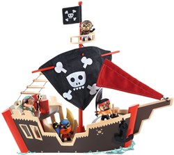 Djeco piratenboot houten speelgoed - Arty Toys FSC piratenschip