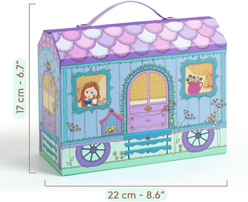 Djeco poppenhuis Bluchka & Indie - draagbaar tinyly huisje FSC MIX-3