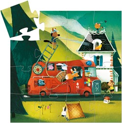 Djeco brandweerwagen puzzel - 16 stukjes - FSC karton