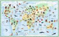 Djeco dieren puzzel Wereld's animals 100 stukjes educatief FSC