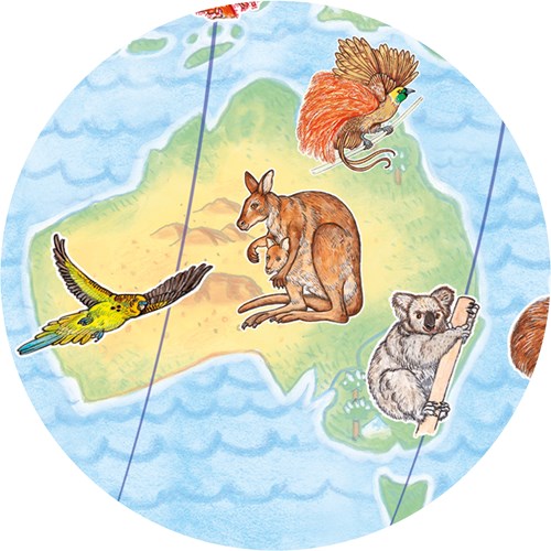 Djeco dieren puzzel Wereld's animals 100 stukjes educatief FSC-3