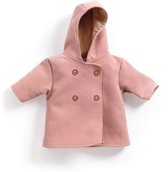 Djeco poppenkleding Jas met capuchon roze - babypop accessoire