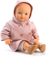 Djeco poppenkleding Jas met capuchon roze - babypop accessoire-2