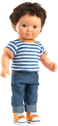 Djeco pop jongen Fred - 32 cm vinyl slaapogen POMEA collectie