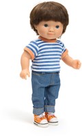Djeco pop jongen Fred - 32 cm vinyl slaapogen POMEA collectie-2