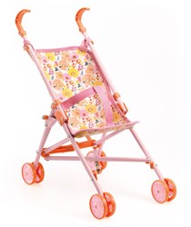 Djeco accessoires poppenwagen Flowers - 54 cm lichtgewicht buggy