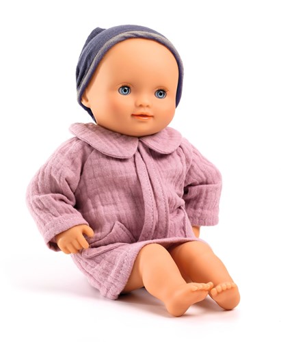 Djeco poppen 32 cm babypop Dahlia Purple met slaapogen