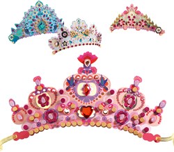 Djeco mozaïeken & stickers prinsessen knutselset - creatieve tiara's