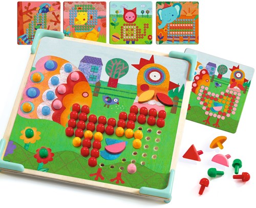 Djeco educatief speelgoed Mosaïco animo mozaïekspel FSC MIX-2