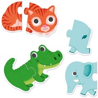 Djeco dieren puzzel duo - educatief FSC karton speelgoed