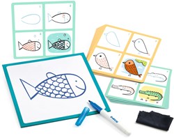 Djeco tekenpakket Step by Step Lama & Co - creatief speelgoed FSC MIX