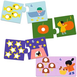 Djeco puzzel educatief Duo cijfers leren tellen speelgoed