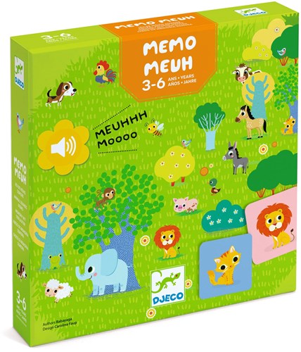 Djeco spel Memo Meuh - geheugenspel met dierengeluiden FSC MIX-3