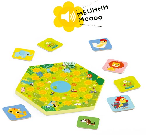 Djeco spel Memo Meuh - geheugenspel met dierengeluiden FSC MIX