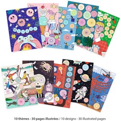 Djeco knutselset Spiralen - Tekenset met 10 thema's en accessoires