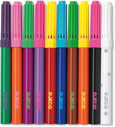 Djeco kleuren 10 magic felts viltstiften set voor kinderen
