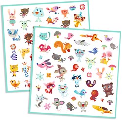 Djeco stickers Little Friends - 160 dierenstickers FSC papier