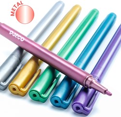 Djeco kleuren metallic markers 6 stuks viltstiften creatief tekenen