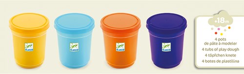Djeco klei 4 potjes boetseerklei Nature - ultrazacht creatief speelgoed-3