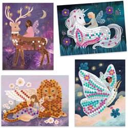 Djeco mozaïek knutselset The enchanted world - creatieve stickers