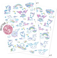 Djeco unicorn tattoo set - tijdelijke glittertatoeages voor kinderen