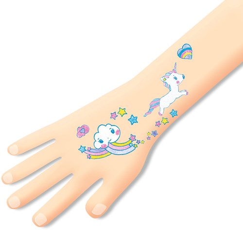 Djeco unicorn tattoo set - tijdelijke glittertatoeages voor kinderen-2