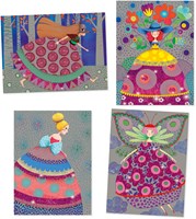 Djeco kraskaarten The beauties' ball - creatief speelgoed FSC MIX
