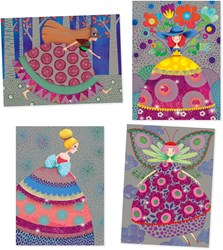 Djeco kraskaarten The beauties' ball - creatief speelgoed FSC MIX