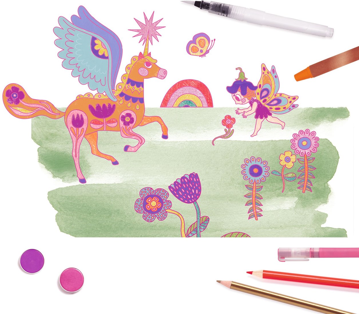 Mallette de coloriage - DJECO - Coffret équipé de poignées - Multicolore - Enfant - 3 ans - Beaux-Arts et Loisirs créatifs Mallette de coloriage - DJECO - Coffret équipé de poignées - Multicolore - Enfant - 3 ans - Beaux-Arts et Loisirs créatifs
