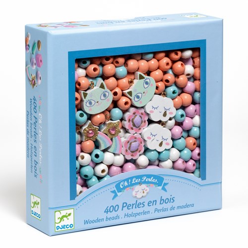 Djeco houten kralen Rainbow sieraden knutselset kinderen-3