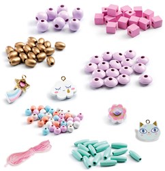 Djeco houten kralen Rainbow sieraden knutselset kinderen