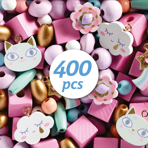 Djeco houten kralen Rainbow sieraden knutselset kinderen-2