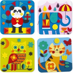 Djeco collage knutselset zachte dieren - viltstickers FSC