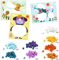 Djeco knutselset PomPom Puppies - creatieve collage honden-3