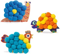 Djeco plakken fluffy dieren - creatieve collage FSC karton
