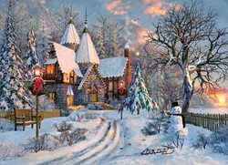 Eurographics puzzel Christmas Cottage - Dominic Davison - 1000 stukjes