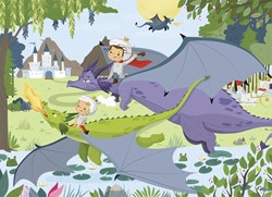 Nathan puzzel draken - 45 stukjes legpuzzel voor kinderen