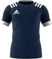 Adidas rugbyshirt sportshirt XL navy wit - 3-Stripes heren-3