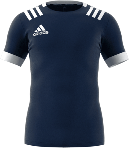 Adidas rugbyshirt sportshirt XL navy wit - 3-Stripes heren-3