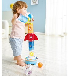 Hape educatief speelgoed Rocket Ball Air Stacker kleurrijk stapelspel