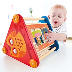 Hape houten activitybox educatief speelgoed draagbaar motoriek