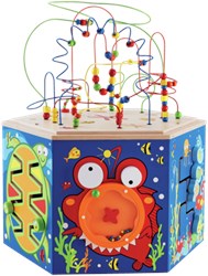 Hape Grote speelkubus koraalrif activity center houten speelgoed