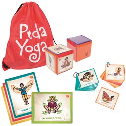 PedaYoga yoga starterset voor kinderen met kaarten en dobbelstenen