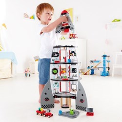 Hape raket poppenhuis houten speelgoed ruimtereis